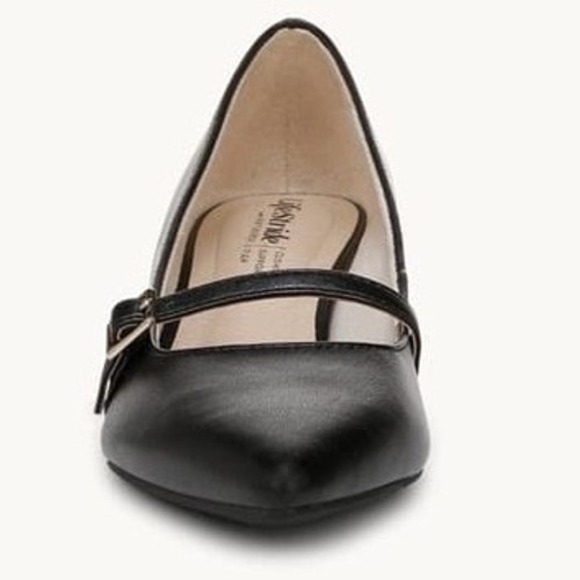 LifeStride Madelyn Black Faux Leather Mary Jane Kitten Heel Pump 7.5W wide new - Picture 11 of 11